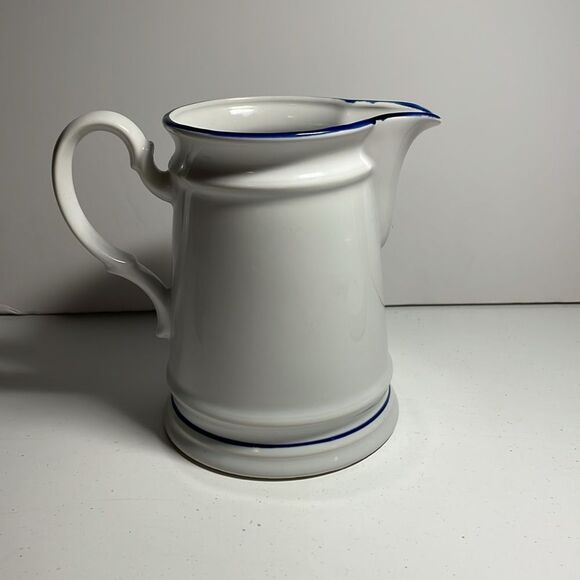 Country Blue Ceramic Pitcher Pinaeapple Country Blue HII Korea 1984 - Picture 2 of 6